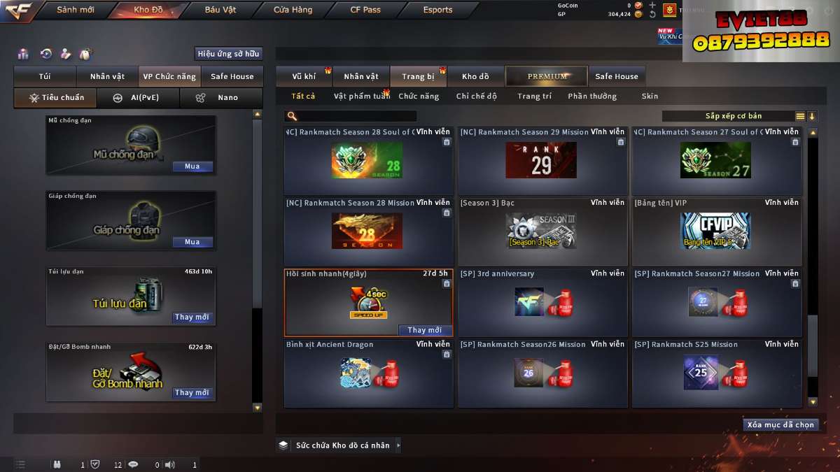 shop acc cf uy tin gia re